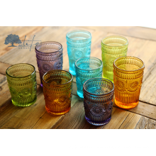 Hotsell 285ml/350ml--sunflower cup--colorful glass tumbler,engraving glass cup with painting.